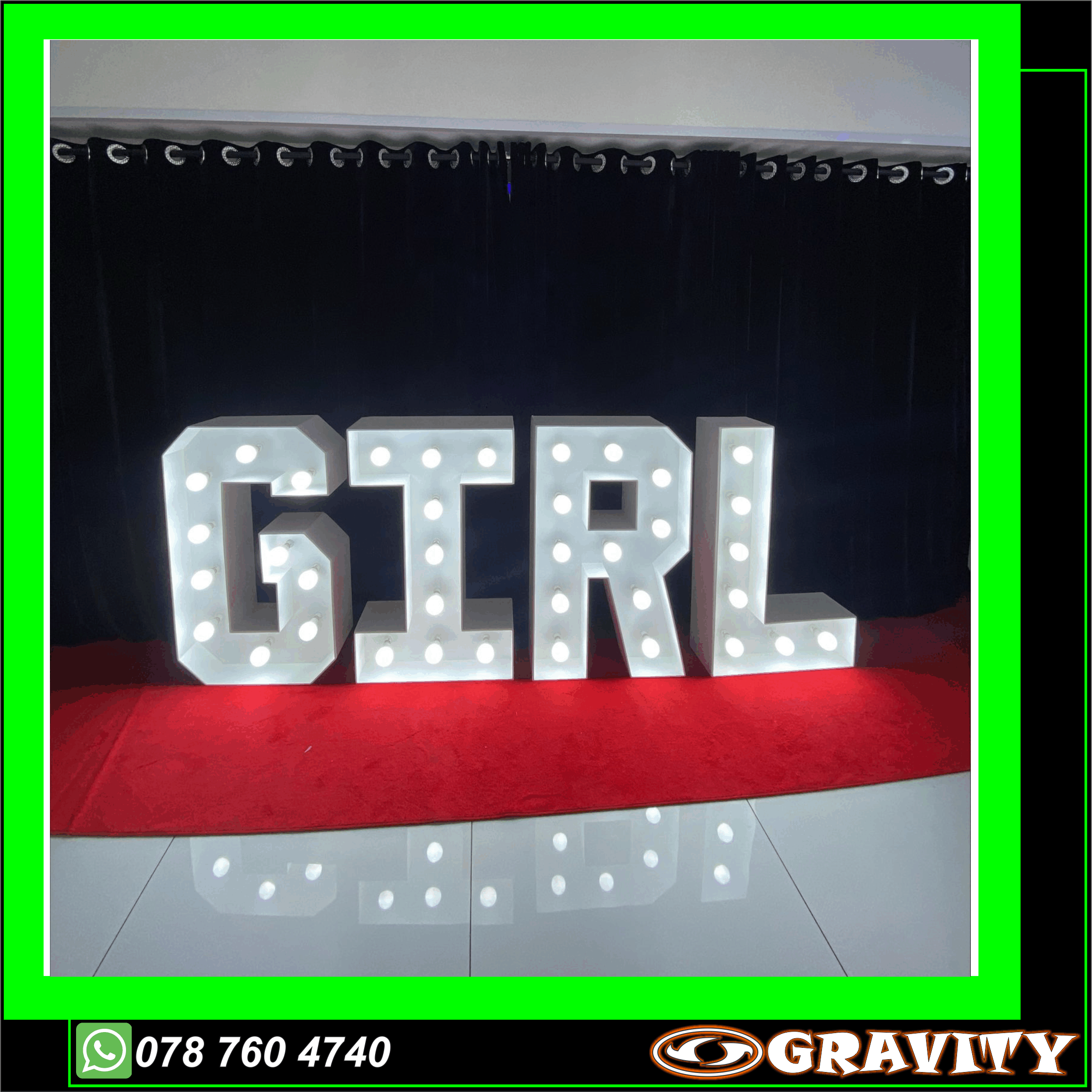 DURBAN LIGHT UP MARQUEE LETTERS FOR DIY HIRE  We offer a wide range of Marquee Letters and Numbers in Durban for absolutely any event including Weddings, Birthdays, Corporate Events & Functions in KZN.  The marquee numbers or Letters can be setup outdoors, on the grass and indoors  These marquee's are 1 meter high and consist of high quality 12w Cool White LED Bulbs installed   Size - 1000mm x 600mm x 200mm                100cm  x 60cm  x 20m  Colour - White  All Power Cables inlcuded   Whatsapp us for more info : 078 760 4740 or HOTLINE CONTACT NO.: 031507 2463 031507 2736