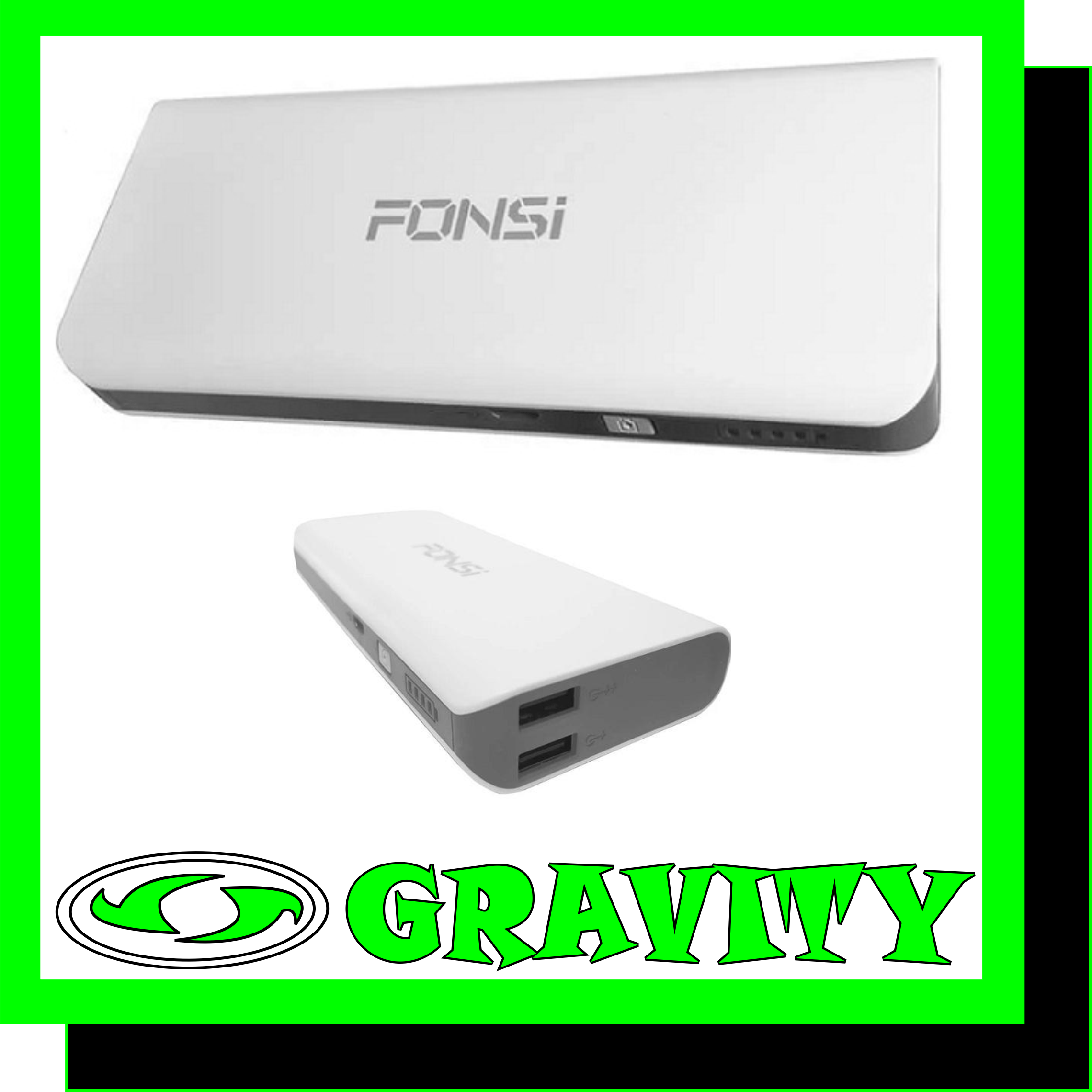 The Power bank 15 000 mAh is perfect for charging your smartphone or devices on the go or when extra battery power is needed.  Features: - Stylish portable design. - Ergonomic arc design. - A- Grade lithium battery, safe. - Optimized charging efficiency - Intelligent IC circuit management.  Specifications: - Capacity: 15 000 mAh - Suitable for nearly all kinds of mobile phones and digital devices which have USB cable