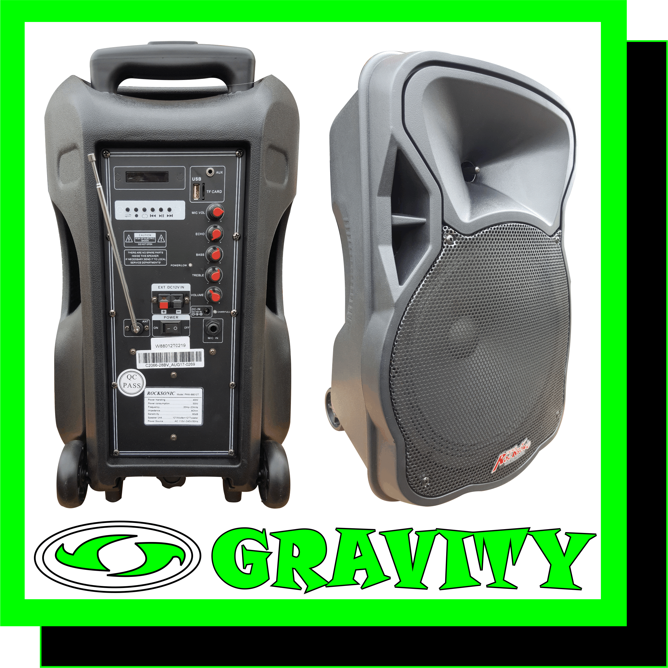 15inch BATTERY OPERATED PORTABLE POWERED SPEAKER FOR HIRE DISCO DJ/PA