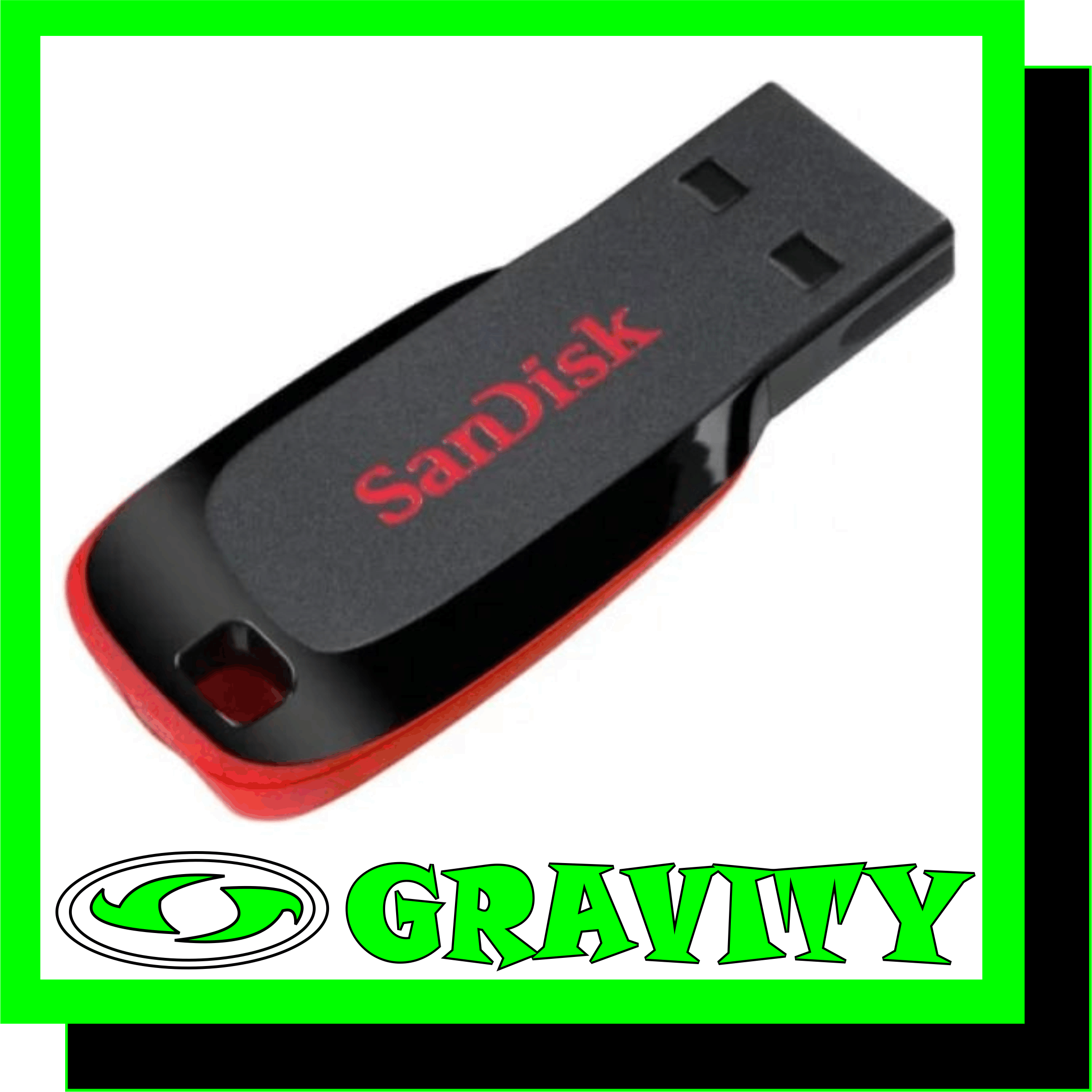 SanDisk Cruzer Blade 32GB - USB flash drive, Take your favorite files with you on the small and very portable SanDisk Cruzer Blade USB flash drive. Sleek in style and great in value, just pop your pictures, tunes or other fun files onto the SanDisk Cruzer Blade USB flash drive and start sharing with your family and friends the small, swift way.  Features:  - Ultra-compact and portable contoured styling  - Share your photos, videos, songs and other files between computers with ease  - Potect your private files with included SanDisk SecureAccess software   Note: Some of the listed storage capacity is used for formatting and other purposes and is not available for data storage.  1GB equals 1 billion bytes.