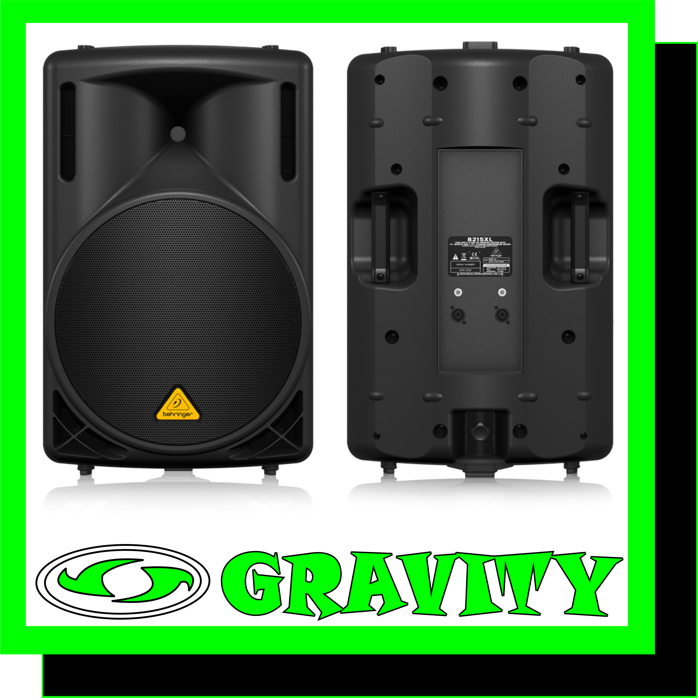 EUROLIVE B215XL 1000-Watt 2-Way PA Speaker System with 15" Woofer and 1.75" Titanium Compression Driver  -High-power 2-way PA sound reinforcement speaker system for live and playback applications (250 Watts Continuous / 1000 Watts Peak Power) -Ultra-compact and light weight system delivers excellent sound even at extreme sound pressure levels -Extremely powerful 15'' long-excursion driver provides incredibly deep bass and acoustic power -State-of-the-art 1.75'' titanium-diaphragm compression driver for exceptional high-frequency reproduction -Ultra-wide dispersion, large-format exponential horn -Overload-protection circuitry ensures optimal HF driver protection -Versatile trapezoidal enclosure design allows different positioning:  - Stand mounting with 35-mm pole socket  - Tilts on its side for use as a floor monitor -Ergonomically shaped handles for easy carrying and setup -2 professional speaker connectors plus ¼'' jack connectors