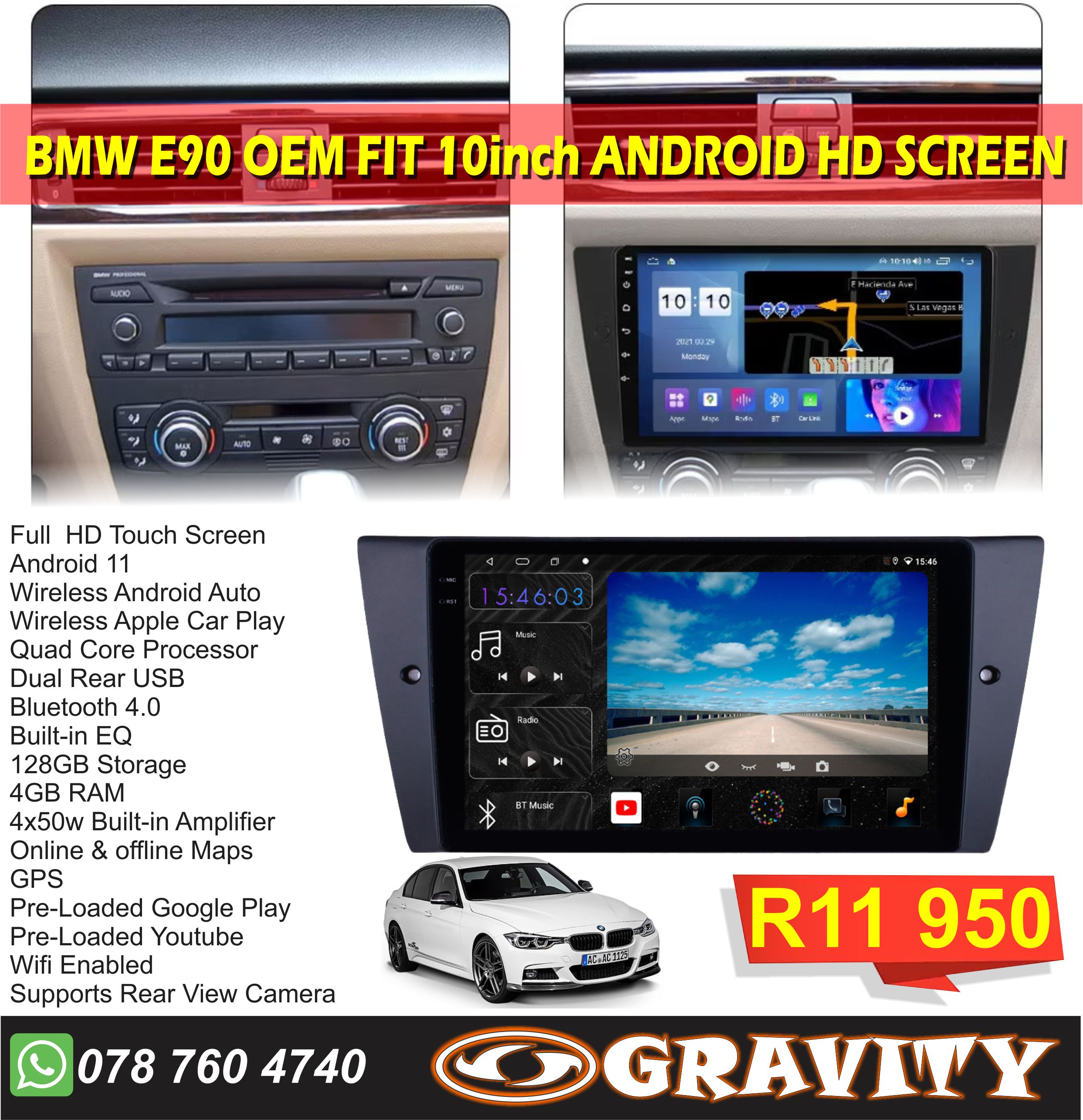 bww E90 radio , replacement bmw e90 aftermarket replacement radio 