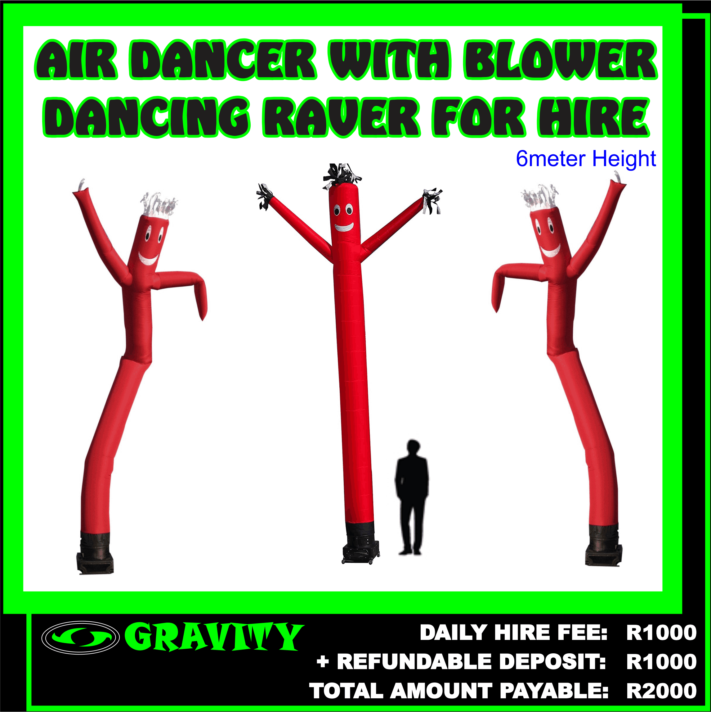 Dancing raver , air dancer , out store promotions dancer 