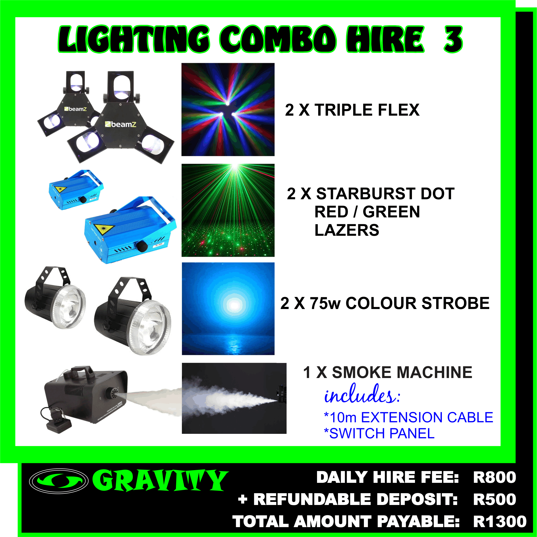 FOR THE ULTIMATE DISCO LIGHTS FOR HIRE FOR THAT SPECIAL EVENT OR PARTY THAT YOU GOING TO HAVE ...COME IN TO OUR STORE TO HIRE A LIGHTING PACKAGE FOR YOUR NEXT OCCASION OR FOR YOUR NEXT PARTY.  YOU CAN HIRE OUT OUR LIGHTING PACKAGES FOR A DAILY HIRE RATE EXCLUSIVELY FROM GRAVITY SOUND AUDIO DJ STORE 0315072463.   Full Color Wash Uplighting - Portland Wedding Lights www.portlandweddinglights.com/color-wash-uplighting.html Transform your Portland, Oregon wedding ballroom into a wondrous, romantic space with our full room wall wash uplighting. Our event lighting service, Portland ... Lighting Hire | Party Hire Group www.partyhiregroup.com.au/lighting-hire/ Make your party spectacular with party lighting hire Sydney! Complete with ... The par can is a great light for creating a colour wash and ambience at your event. Light up the stage with 4 basic principles - Creative & Cultural Skills https://ccskills.org.uk › Creative Choices › Careers Advice › Industry insights Jun 19, 2014 - Overview: Think atmospheric with coloured lighting. ... band are more likely to require a bold colour wash that conveys their personality. PR LIGHTING LTD. www.pr-lighting.com/ Ricardo Ortiz Showcases Pepe Aguilar, with PR Lighting Wash and Beams. Born into a showbiz family, Pepe Aguilar has been performing from an early age and ... Digital Axis Mobile Entertainment - Color Wash Lighting damdj.com/services/color-wash-lighting/ Digital Axis can transform your event and make it sensational with lighting. We are proud to offer Color Wash Lighting options to enhance the look and feel of ... Beamz FlatPar Disco DJ LED Colour Wash Party Lighting +: Amazon ... https://www.amazon.co.uk/Beamz-FlatPar-Colour-Lighting-Machine/.../B00MALRBA... Beamz FlatPar Disco DJ LED Colour Wash Party Lighting +: Amazon.co.uk: Electronics. color wash Archives - Intelligent Lighting Design - Weddings ... www.ildlighting.com/tag/color-wash/ Guests were greeted by pattern projection lighting, rosa teardrop chandeliers, color wash walls, and our custom “Gatsby” chandelier draped in feather and ... LED Uplighters & Washlights | - Party Equipment For Hire www.hireforparties.co.uk/lighting-equipment/led-uplighters-washlights/ Uplighters are used to wash an entire wall, ceiling or floor with colour, and until ... Many people consider LED up lighters to be ideal form of Mood lighting. In fact ... Ad Home Lighting - Get it at Loot Online & Save? Adwww.loot.co.za/Kitchen_&_Home? Buy Home Lighting at Loot.co.za & Get Free Delivery on R250+*. Shop Now! Legendary Service · Over 14 Million Products · MySchool Fundraiser · Spend Discovery Miles   Contact Us  Contact Us: CEO Mr RAJEN RAMBOOKAN  Tel no: 0315072736 Mobile no: 0787604740 Email: info@gravityaudio.co.za  For more information, please fill in our contact us form.   WhatsApp Now  Link Total: NA Total Items: 0 Shopping Cart