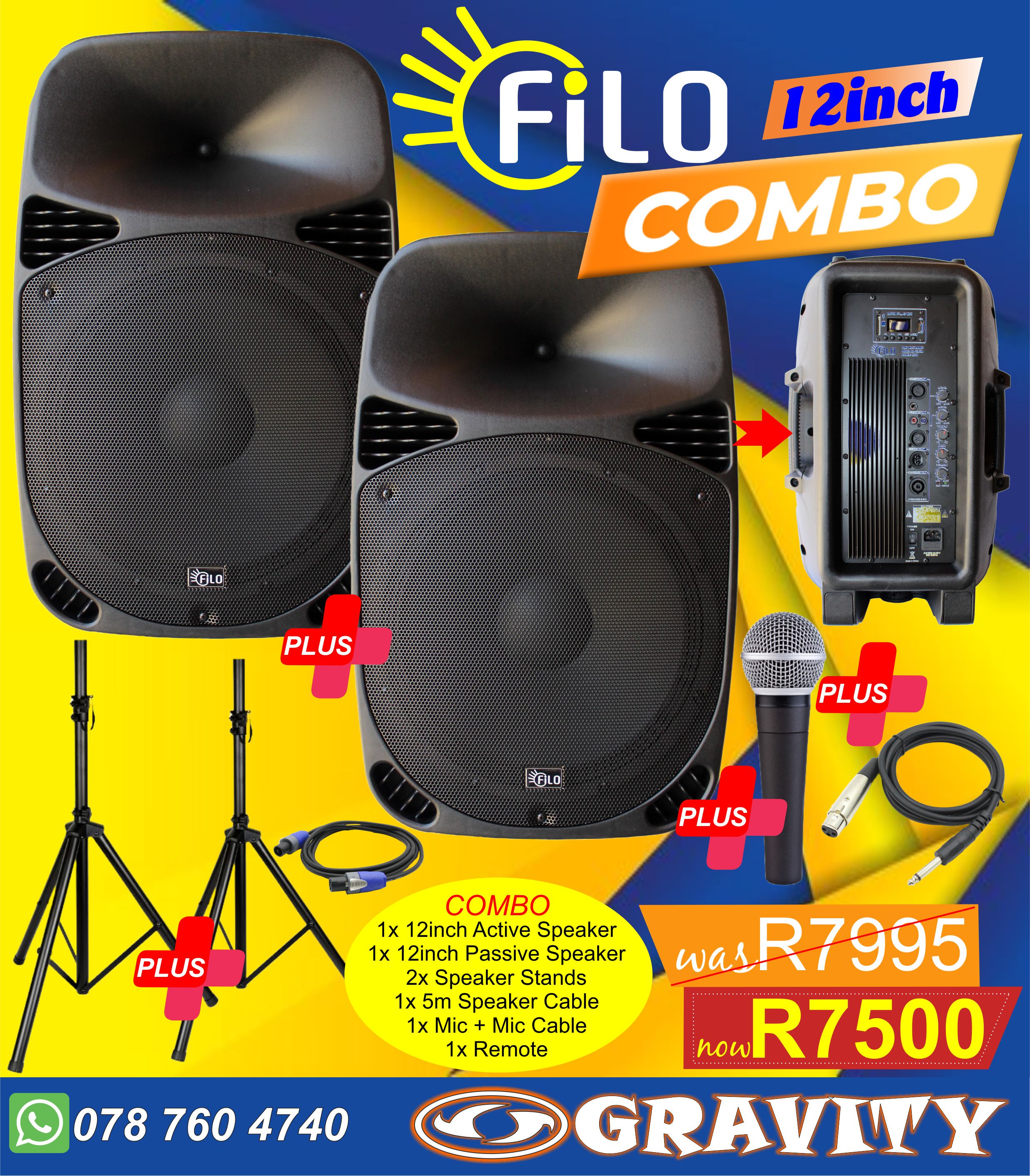 filo 12inch active pa combo | pa sound equipment gravity durban | active speaker system durban | pa sound durban