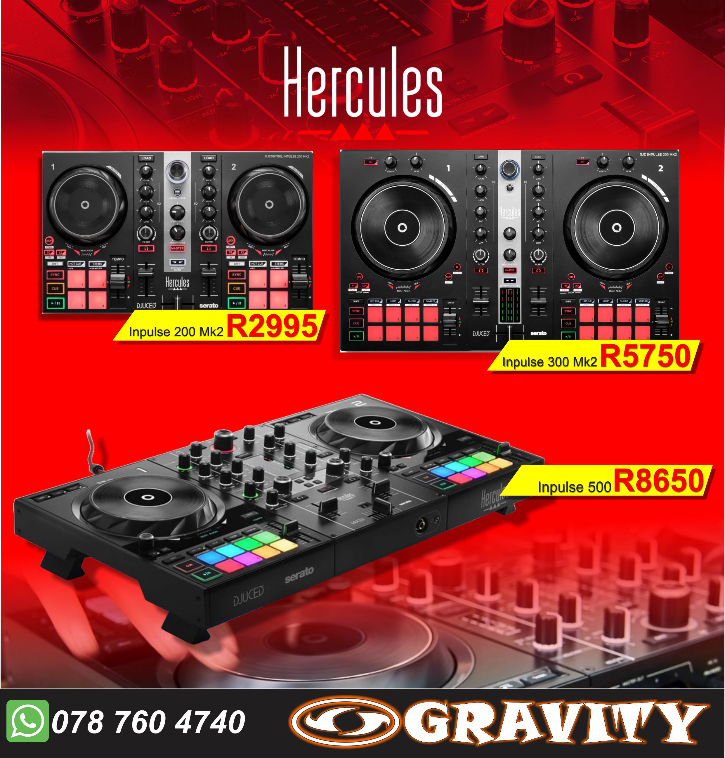 hercules dj controllers durban gravity , hercules inpluse dj controllers durban gravity
