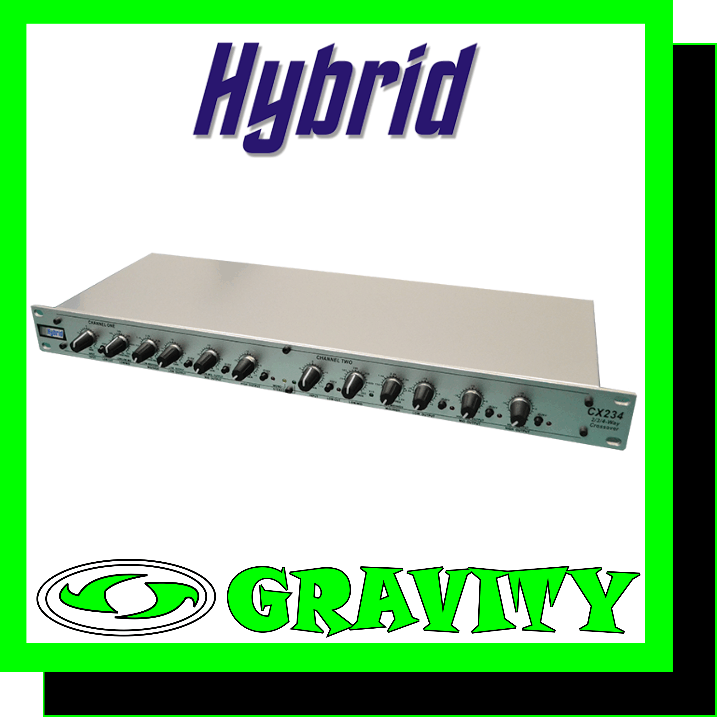 Hybrid CX234  -3-Way Stereo / 4-Way Mono, Active Crossover -24dB / Octave Linkwitz-Riley filters -Indivudual output level controls, for all bands -Individual phase reverse switches -Servo Bal XLR connectors for inputs & outputs
