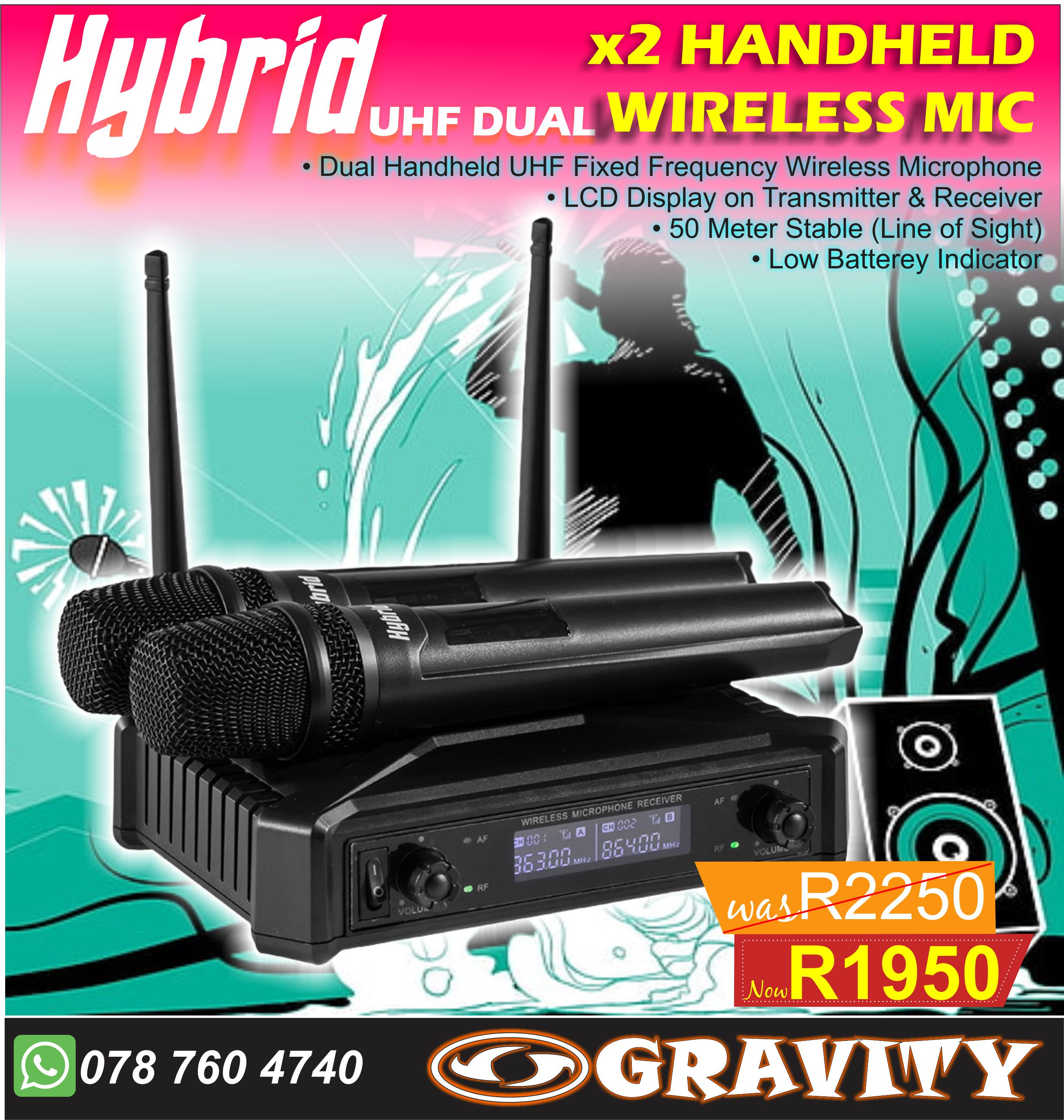 hybrid dual handheld wireless mic | wireless karaoke mic set