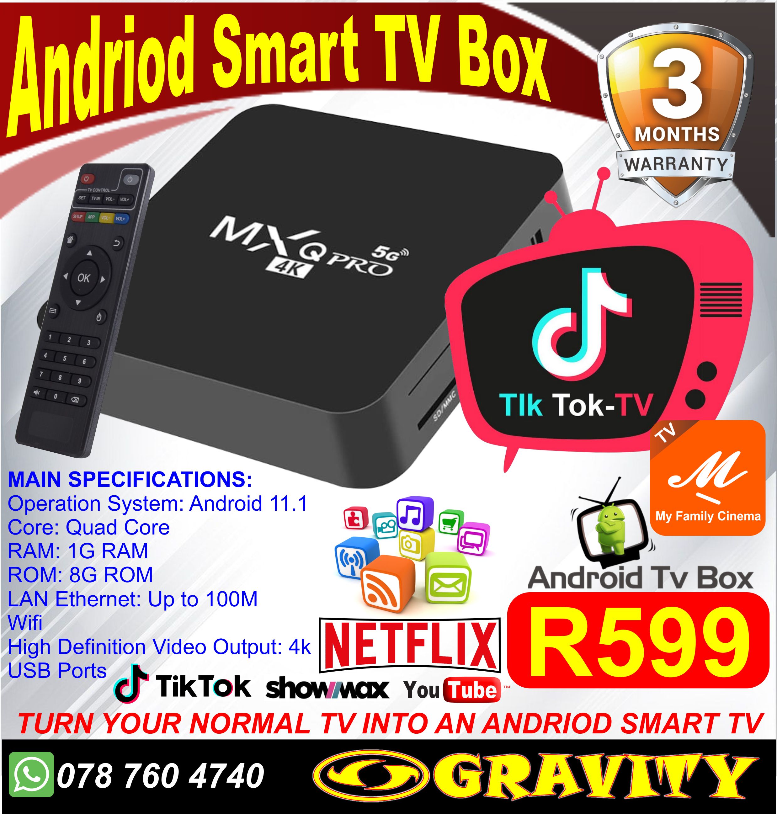 android tv box gravity durban , smart tv , smart box , media player 