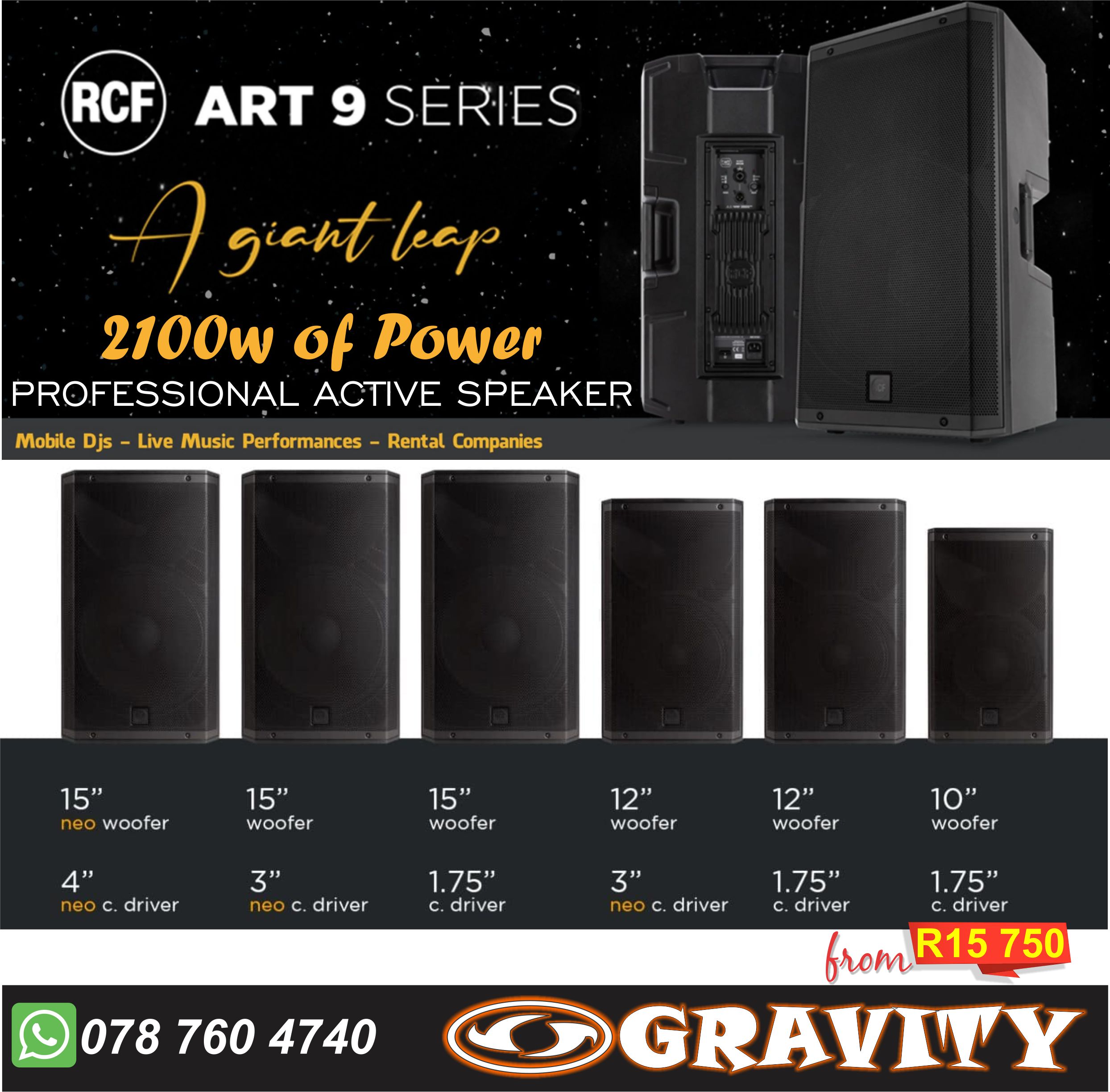 RCF | RCF durban gravity | rcf art 9 series | rcf professional audio speakers durban gravity | rcf professional art 9 series gravity audio durban | rcf art 9 speakers durban gravity 
