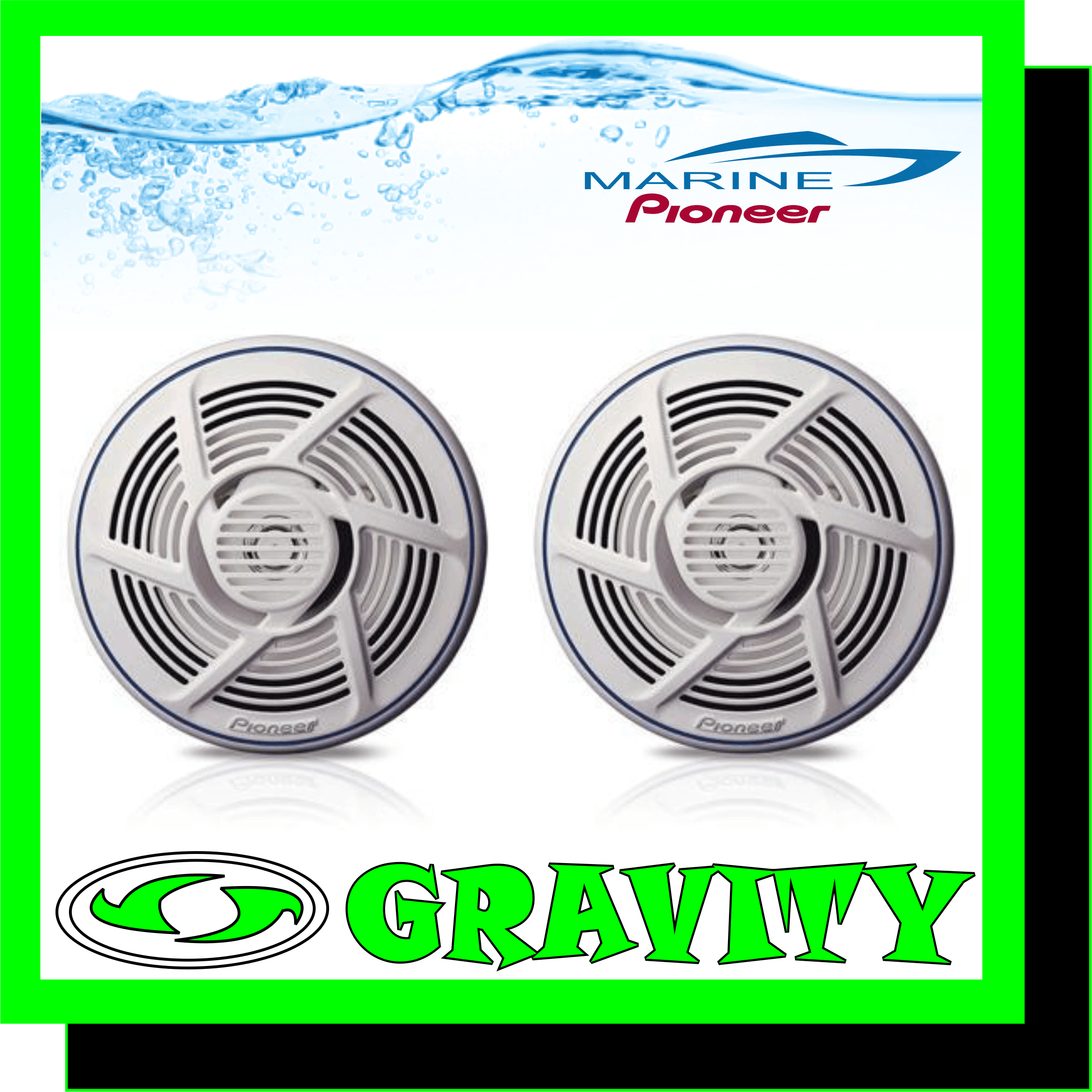 TS-MR1640 Nautica Series 6-1/2'' Marine-Use 2-Way Speaker with 160 Watts Max. Power  30 Watts Nominal Power White Water-Resistant IMPP Composite Cone Woofer 1-1/8? Poly-Ether Imide Dome Tweeter Max. Music Power (Nominal) 160 W (30 W)  Whether you're out on the water or at the dock, this 6-1/2? two-way speaker adds a new dimension to your boat. It's built specifically for marine use, with heavy-duty construction inside and out that strenuously resists water, corrosion, heat, and sunlight.  Key Features  Water-resistant IMPP Composite Cone ? Pioneer's popular injection molded polypylene (IMPP) cones produce outstanding mid-bass response and resist the effects of salt water, humidity and extreme heat. 1-1/8? Poly-Ether Imide Dome Tweeter with Magnetic Fluid ? This tweeter delivers rich, smooth highs.  Elastomer Surround ? Each speaker utilizes an elastomer surround that resists color fading or running, which extends the longevity of the product.  Acrylonitrile-Elastomer Styrene (AES) Glass Fiber Reinforced Basket/Magnet Cover ? The AES cover protects the magnetic circuit that can affect the performance of the speaker. The speakers also sport the pure white AES grilles to resist fading and yellowing caused by direct sunlight and heat.  Gold Tinsel Wire ? Gold tinsel wire and gold plated wire terminals are used for better current transfer.