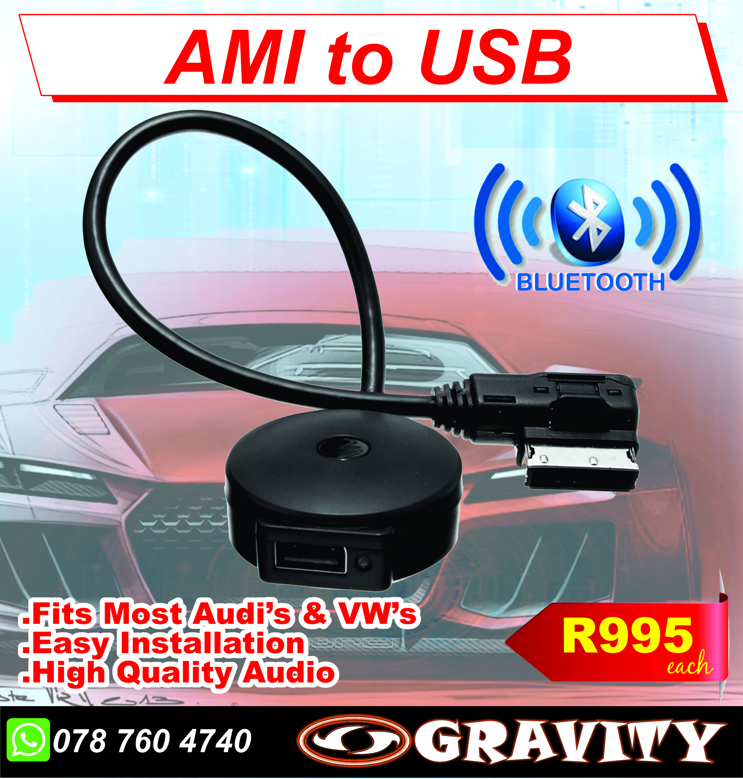 vw ami cable | audi ami cable | usb ami cable | bluetooth ami cable durban gravity