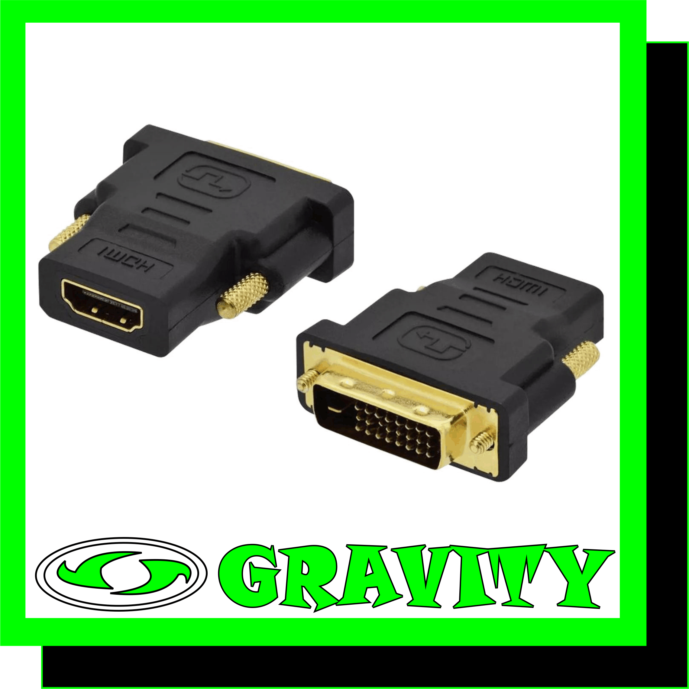 DVI(24+1) male to HDMI female adapter converts an HDMI male connector on your existing cable to a DVI male connector. It can be used to connect HDMI cables to DVI monitors, or HDMI cables to older televisions that have DVI inputs.  Specification: 1. Connector: HDMI Female X 1 2. DVI(24+1) Male X 1