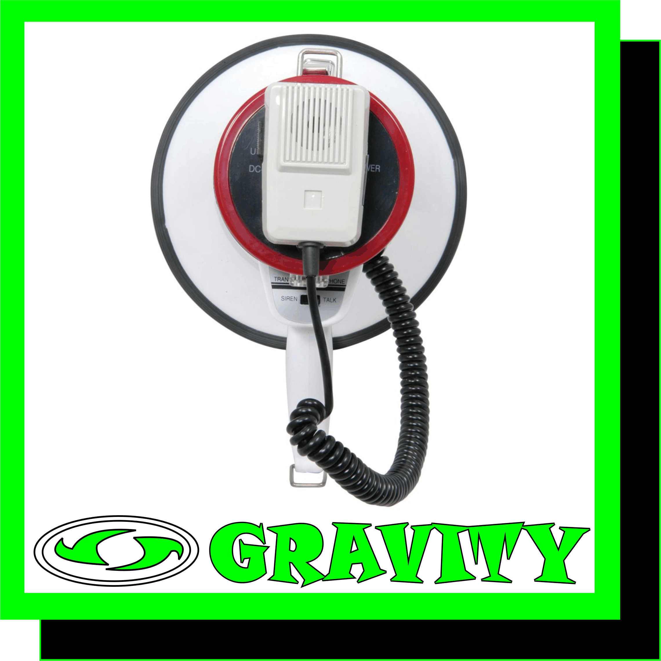 -30 watts megaphone loudhailer -talk function -siren to get fast attention -Hand held push to talk mic(external mic) -battery operated -600m range -Pistol grip GRAVITY AUDIO SOUND AND LIGHTING WAREHOUSE 0315072736